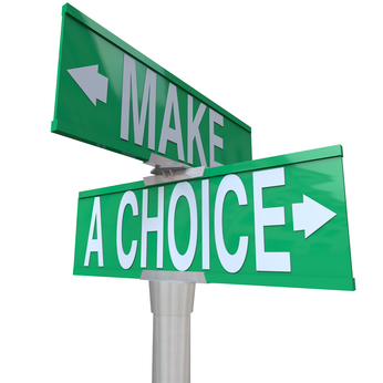 Make A Choice Between 2 Alternatives - Two-Way Street Sign